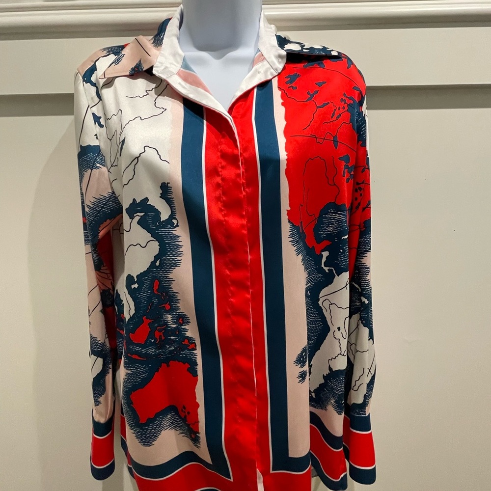 Victoria Beckham Global Style Silk Blouse size 4
